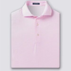 Turtleson Mens polo tee large pink‎ dot pattern